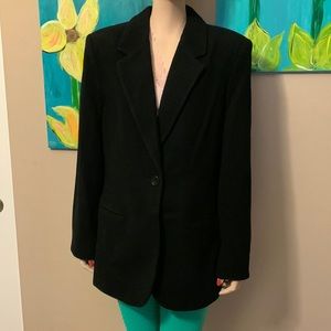 Navy wool and cashmere jacket